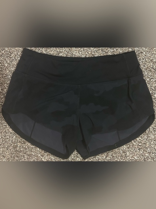 lululemon athletica Pants - LULULEMON 2 Women’s Camo Performance Running Shorts With Zipper Pocket symbol